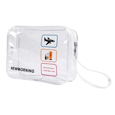 China TSA Approved Design Small Women Makeup Travel Clean Cosmetic Bags Or Pouches Zipper Waterproof With Logo for sale