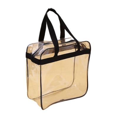 China 2021 New Arrival Custom Fashionable Transparent PVC Clear Cosmetic Bag With Zipper for sale