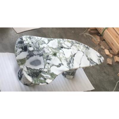 China Luxury Custom Made Pedestal Luxury Green White Jade Top Dining Table Marble Stone Designer Cocktail Modern Onyx Marble Coffee Table for sale