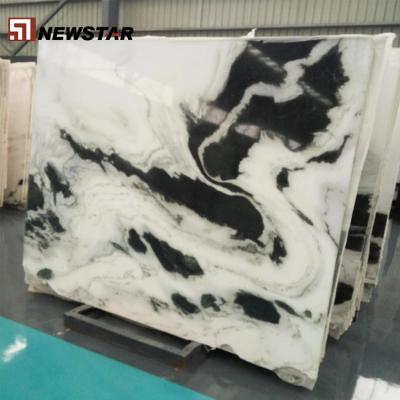 China High Polished Dining Room Newstar Panda White Marble For Floor Tile 34x34 For Sales for sale