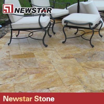 China Cheap Newstar Travertine Patio Pavers For Garden Flooring 305x305x10mm for sale