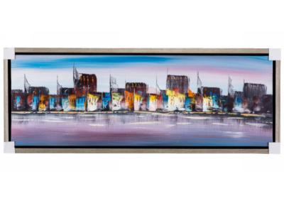 China Pinturas al óleo de encargo de la belleza de Europa con el estilo abstracto, pintura al óleo de la arquitectura en venta