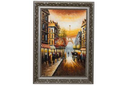 China Decoration modern architecture oil painting European Street  60x80cm for sale