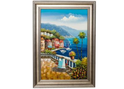 China Pintura al óleo hecha a mano capítulo de la arquitectura, pintura al óleo casera del paisaje marino de la decoración en venta