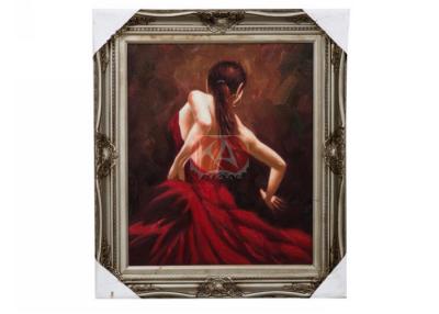 China Figura atractiva hermosa pintura al óleo española de la mujer de la pintura de pared de la danza de la señora del bailarín del flamenco en venta