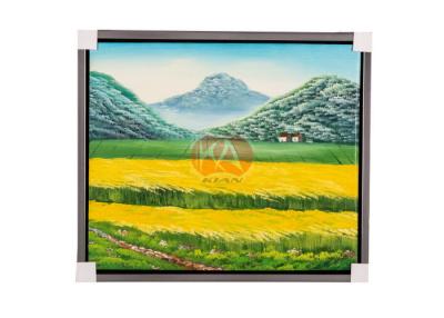 China Art Decor Modern Canvas Framed Red Bloom Flowers Oil Painting images for sale