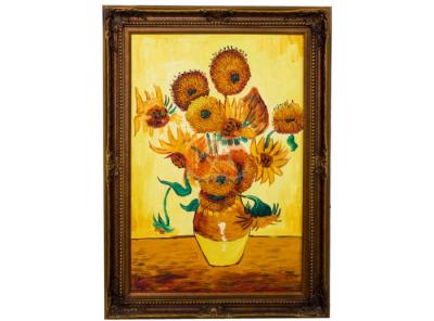 China Apartment / Hotel Decorative Stretched Modern oil painting pictures of flowers for sale