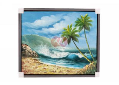 China Fashion Knife Landscape Beautiful Coastal Village Scenery Oil Painting for Wall Arts for sale