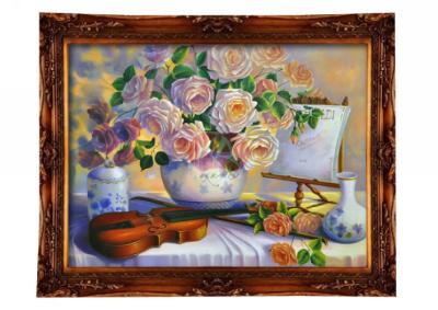 China Home Wall Decor musical instrument oil painting , Still Life Oil Painting on Canvas for sale