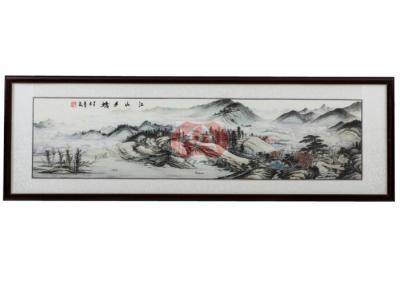 China Traditional Ancient Calligraphy Chinese Ink Painting with wood Frame for sale