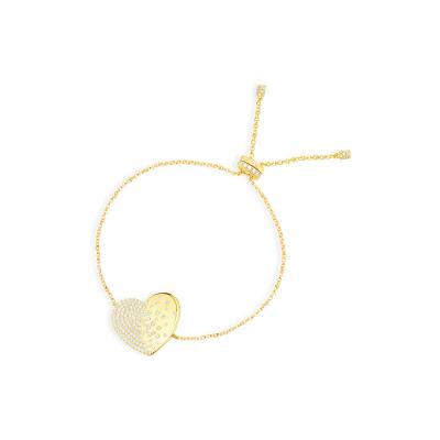 China S925 Sterling Silver Crystal CLASSIC Heart Shaped Bracelet for sale