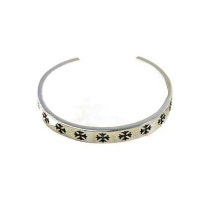 China Hot Sale CLASSIC 925 Sterling Silver Punk Men and Women Opening All-match Cross Bracelet for sale