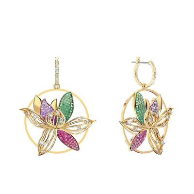 China FASHIONABLE European and American Flower Cavity Orchid Earrings for sale