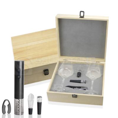 China IWINSTONE disposable shiny glass set with woodern box for men and women for sale