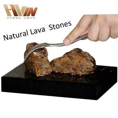 China Sustainable Professional Reaturant Steak Cooking Lava Stone, Grill Cooking Stone, Steak Grill Lava Stone for sale