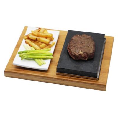 China Sustainable Steak Grill Black Stone Dish Hot Stone Grill for sale