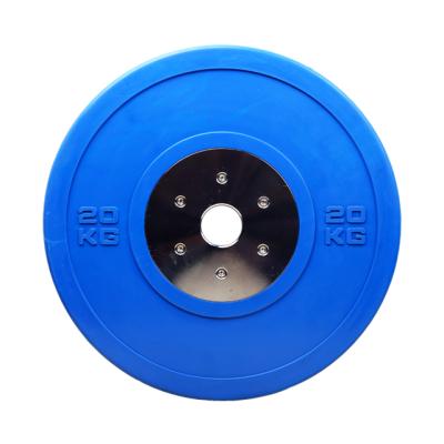 China Eco - Friendly Fitness Competition Bumper Plates Weightlifting Color Rubber Plate for sale