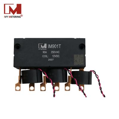 China Customized 90A Sealed Dual Coil 12VDC 3 Phase Latching Relay With CT For Meters for sale