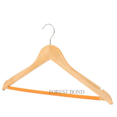 China Traditional Wholesale Wooden Hanger Cheap Clothing Suit Hanger for sale