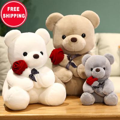 China Wholesale Eco-Friendly Teddy Bears 2022 Hot Selling Rose Bear Plush Toy Teddy Bear With Pink Valentines Day Gift Plush Toy for sale