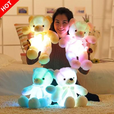 China New To Light It Up Creative Eco-friendly LED Stuffed Animals Toy With Light Colorful Glowing Teddy Bear Christmas Valentines Day Gift 2022 for sale