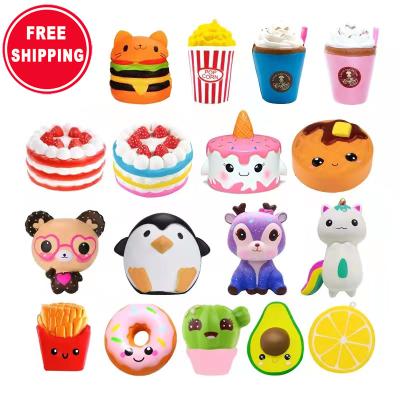 China Jumbo Worry Relife Kawaii Popcorn Panda Squishy Cake Der Milk Squeeze Toys Slow Rising Cream Scented Antistress Toys Baby Kid Child for sale