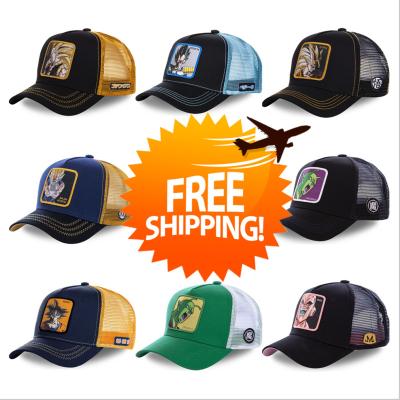 China COMMON free shipping cartoon dragon ball mesh baseball gorras anime men and women hat for sale