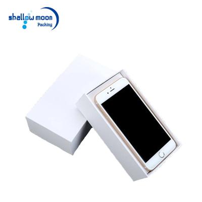 China Recycled Materials Free Sample Custom Clean White Earphone Cell Phone Gift Packing Box for sale