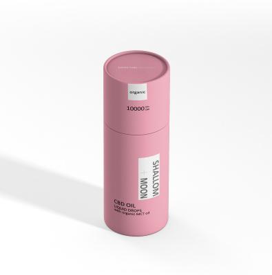 China Materials Customized Logo 30ml Recycled Pink Candy Paper Tube With Ribbon Deodorant for sale