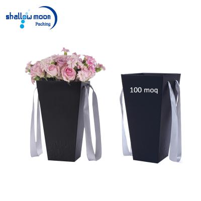 China Handmade Custom Design Trapezoidal Flower Box Shape Flower Shipping Box for sale