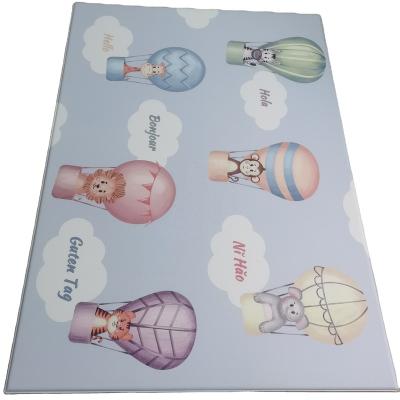 China Reversible playmat TPU film cushion foam PU double side printed rubber game mat for sale