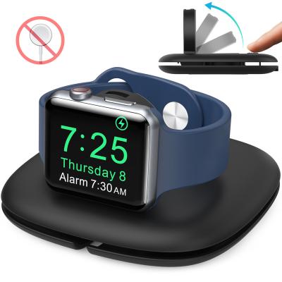 China For iWatch 2022 Retro Solid Color Simple For Apple Watch1/2/3/4/5 Base Charging Desk Stand Holder for sale