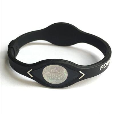 China New Design Silicone Power Energy Bracelet Silicone Balance Sports Wristband for sale