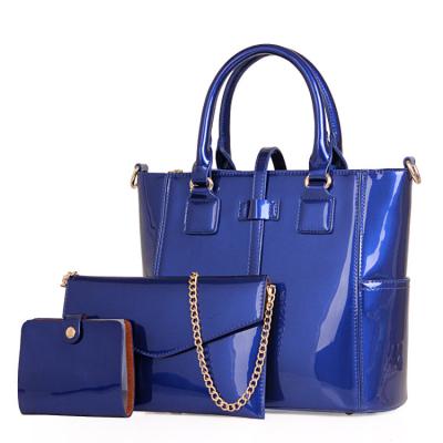 China Fashion 3 in 1 Wholesale Cheap Women Grab Tote Bag Set Torba Damska Large Capacity PU Leather Ladies Handbags Set for sale