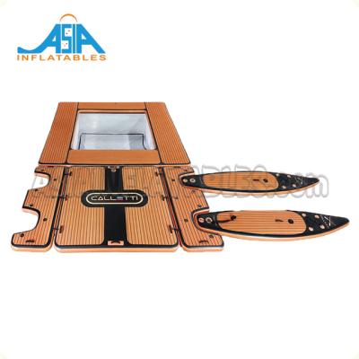 China Sea Island Water Deck Inflatable Yacht Pool Dock Inflatable Floating Float For Sale for sale