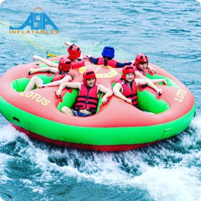 China 0.9mm PVC Tarpaulin Inflatable Disco Boat Motorized Water Toy Inflatable Crazy Ufo Boat for sale