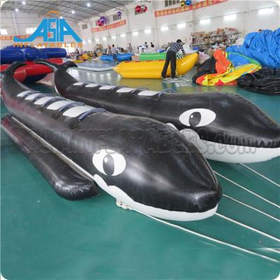 China Manufacturer hot original shark beach sale inflatable banana boat/inflatable flying banana boat for sale