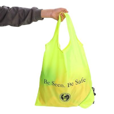 China Chengbai Promotional Reusable Bag Polyester Eco Folding Collapsible Shopping Bag With Logo for sale