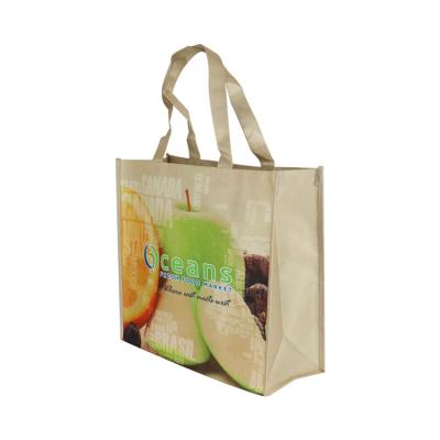 China High Quality Eco Friendly Custom Printed Nonwoven Shopping Bags Handled Logo Reusable Grocery Recycle RPET for sale