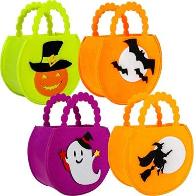 China Halloween Decoration Eco-Friendly Reusable Tote Bag Felt Festival Party Decoration Ghost Festival Felt Bag Show Props Felt Tote Bag for sale