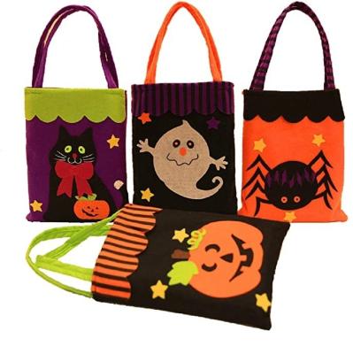 China Halloween Decoration Eco-Friendly Reusable Tote Bag Felt Festival Party Decoration Ghost Festival Felt Bag Show Props Felt Tote Bag for sale