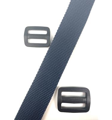 China Customized Printing Logo Tension Lock Clip Plastic Curved Strap Adjuster Buckle ladder Lock Buckle POM Plastic Tri Glide Buckle for Backpack for sale