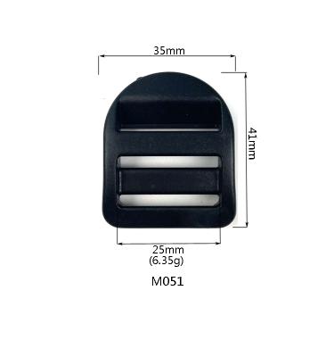 China Customized Printing Logo Black Colored Buckle 1 Inch 25mm Plastic Ladder Lock Buckle China Supply Ladder Lock Good Price Safety Strap Buckle for sale