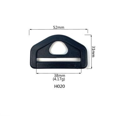 China Customized Printing Logo Wholesale Camera Bag Plastic D Ring Buckles China Factory Webbing End Plastic Black Color Plastic Bag Parts for sale