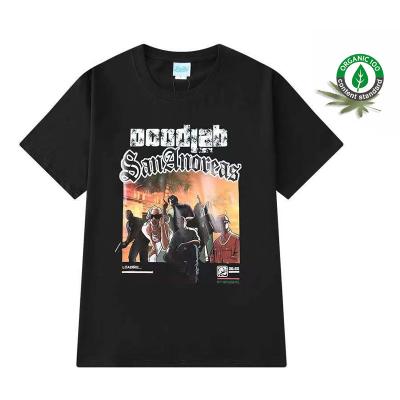 China BSCI/OCS Logo Graphic Breathable T-shirt Custom Printing Manufacturer for sale