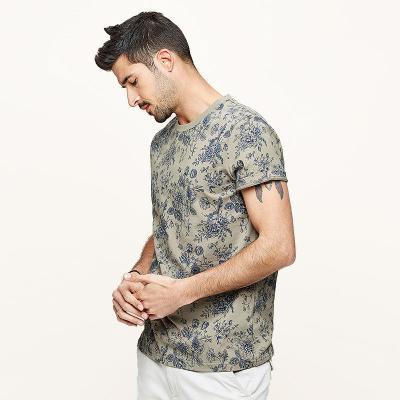 China Anti-Wrinkle Mens Flora All Over Printed T Shirts for sale