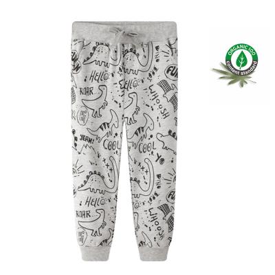 China Color Fade Proof BSCI/OCS/OEKO TEX 100 Organic Cotton Baby Kids Printed Terry Fleece Pants Leggings for sale