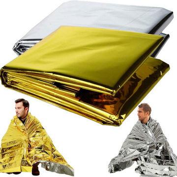 China Survival Blanket Customized Space Foil Thermal Blanket Emergency Protective Sheet Survival First Aid Rescue Blanket for sale