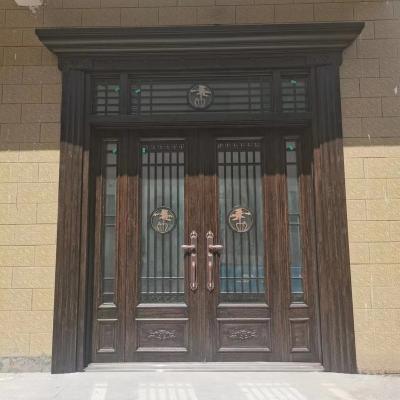 China Latest Modern Yard Gate with Four Glass Doors HTX-9205 for sale