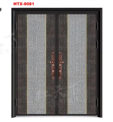 China Easily Assembled Front Entry Doors Of Modern Main Entrance Door Design HTX-9081 for sale